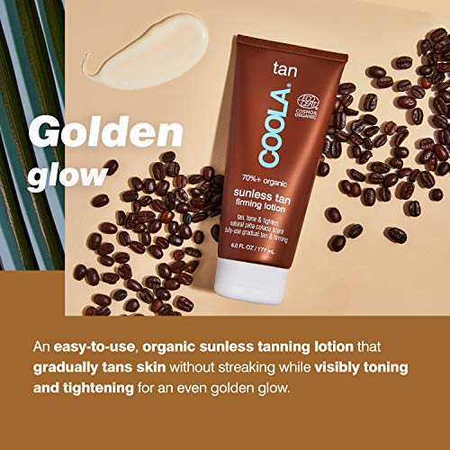 COOLA Organic Sunless Tanning Lotion, Self Tan Firming Lotion and Skin Care, ...