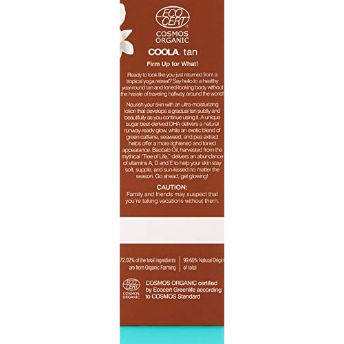 COOLA Organic Sunless Tanning Lotion, Self Tan Firming Lotion and Skin Care, ...