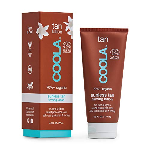 COOLA Organic Sunless Tanning Lotion, Self Tan Firming Lotion and Skin Care, ...