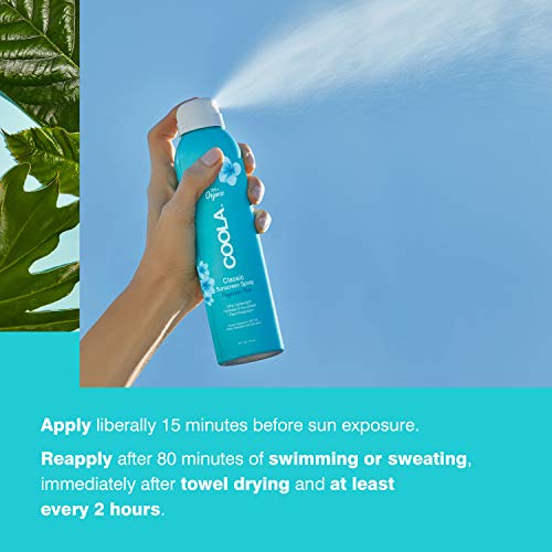 COOLA Organic Sunscreen SPF 50 Sunblock Spray, Dermatologist Tested Skin Care...