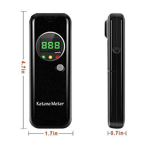 Ketosis Breath Analyzer, Digital LCD Keto Meter Breathalyzer with 10pcs Mouth...