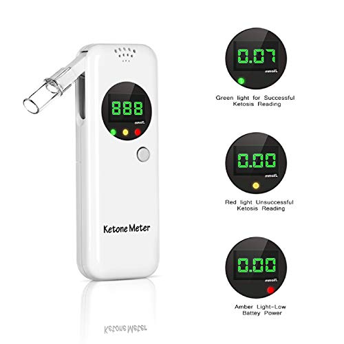 Ketosis Breath Tester, Ketone Meter Breathalyzer for Ketosis Health with 10pc...