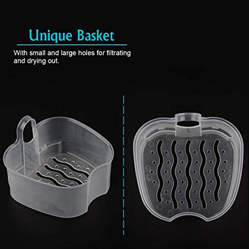 Denture Case, Denture Cup with Strainer, Coolrunner Denture Bath Box False Te...