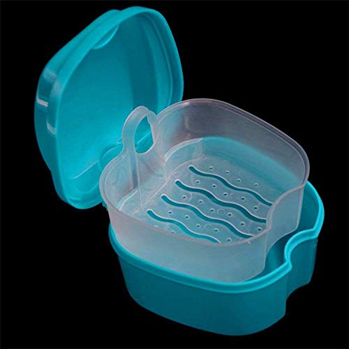 Denture Case, Denture Cup with Strainer, Coolrunner Denture Bath Box False Te...