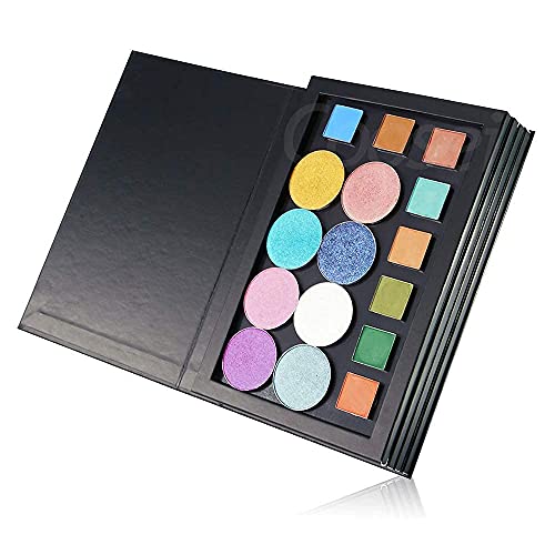 Coosei 4-Layer Book Shaped Mangetic Eyeshadow Palette Large Empty Makeup Stor...