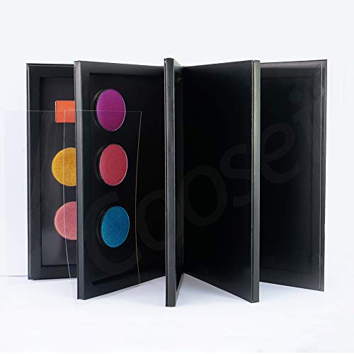 Coosei 4-Layer Book Shaped Mangetic Eyeshadow Palette Large Empty Makeup Stor...