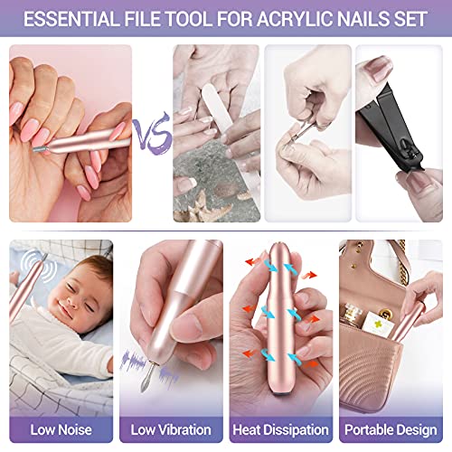Cooserry Acrylic Nail Kit with Drill - Acrylic Powder and Monomer Liquid Set ...