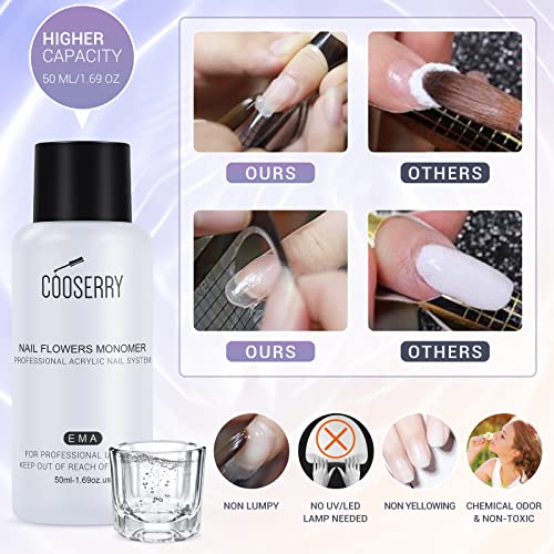 Cooserry Acrylic Nail Kit with Drill - Acrylic Powder and Monomer Liquid Set ...