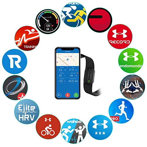 CooSpo Heart Rate Monitor,Bluetooth ANT+ Heart Rate Monitor Chest Strap,HRM D...