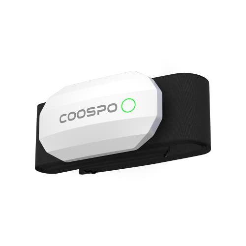 COOSPO Heart Rate Monitor Chest Strap Bluetooth /ANT+ HRM Sensor Waterproof C...