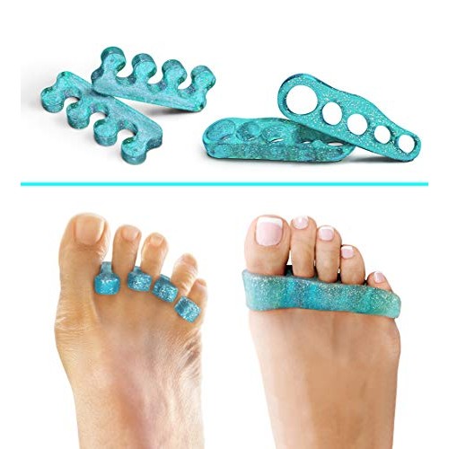 Set of 4 Best Gel Toe Seperators - Straightener, Bunion Corrector for Women a...