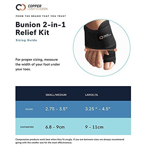 Copper Compression Bunion Corrector And Bunion Relief Kit. 1 Pair of Bunion C...