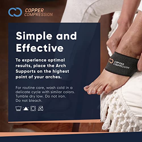 Copper Compression Copper Arch Support - 2 Plantar Fasciitis Braces/Sleeves. ...