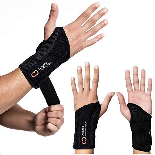 Copper Compression Recovery Wrist Brace - Copper Infused Adjustable Support S...