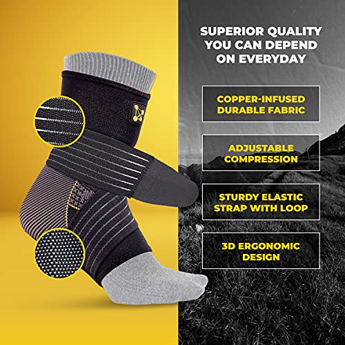 Ankle Brace for Women and Men - Adjustable Strap for Arch Support - Plantar F...