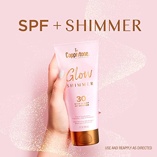 Coppertone Glow Hydrating Sunscreen Lotion with Illuminating Shimmer Minerals...
