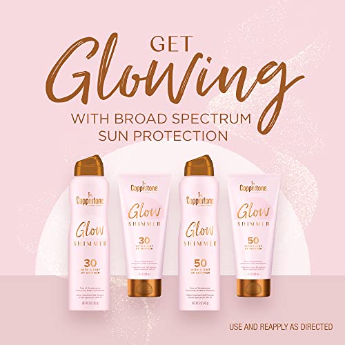 Coppertone Glow Hydrating Sunscreen Lotion with Illuminating Shimmer Minerals...