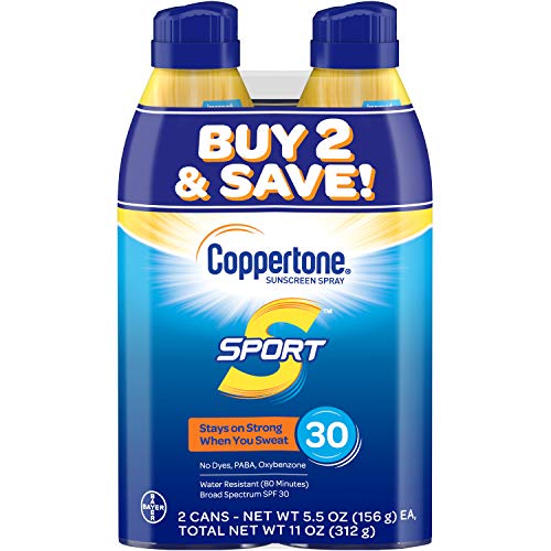 Coppertone Sport Continuous Sunscreen Spray Broad Spectrum SPF 30 (5.5 Ounce ...
