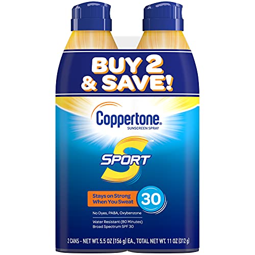 Coppertone Sport Continuous Sunscreen Spray Broad Spectrum SPF 30 (5.5 Ounce ...