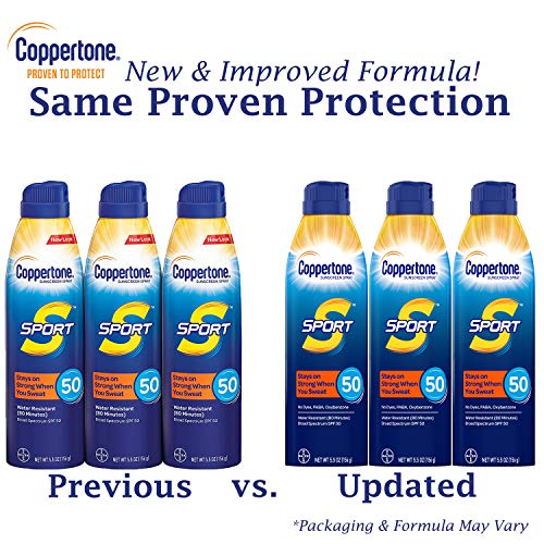 Coppertone Sport Continuous Sunscreen Spray Broad Spectrum SPF 50 Multipack (...