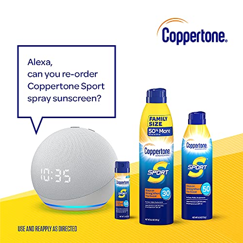 Coppertone Sport SPF 50 Sunscreen Spray, 5.5 oz. (Pack of 2) (Packaging May V...
