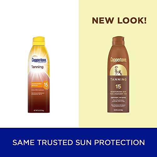 Coppertone Tanning Dry Oil Sunscreen Continuous Spray SPF 15 (5.5 Ounce) (Pac...