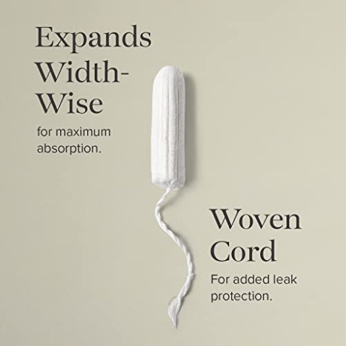Cora 100% Organic Cotton Non-Applicator Tampons | Ultra-Absorbent, Unscented,...