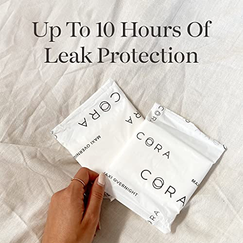 Cora Organic Pads | Ultra Thin Period Pads with Wings | Overnight Absorbency ...