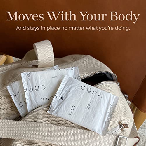 Cora Organic Pads | Ultra Thin Period Pads with Wings | Regular Absorbency | ...