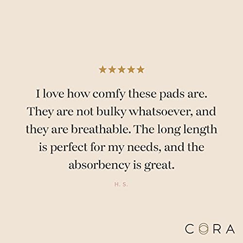 Cora Organic Pads | Ultra Thin Period Pads with Wings | Regular Absorbency | ...