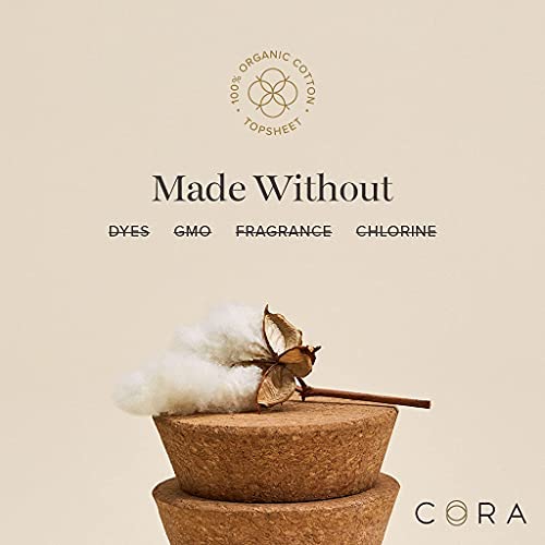 Cora Organic Pads | Ultra Thin Period Pads with Wings | Regular Absorbency | ...