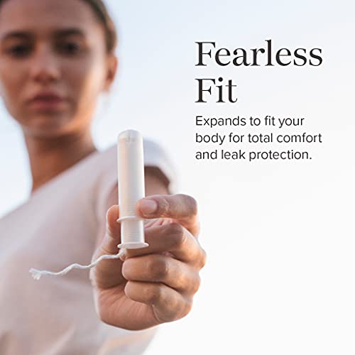 Cora Organic Tampons | Light Absorbency | 100% Cotton Core, Unscented with BP...