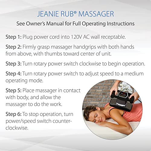 Core Products Jeanie Rub Variable Speed Massager, Deep Tissue Massage, Orbita...
