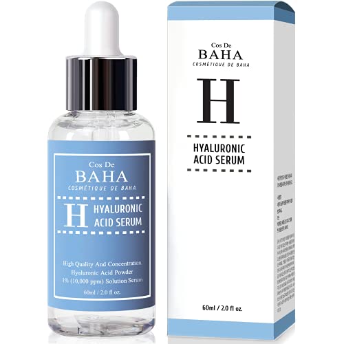 Pure Hyaluronic Acid 1% Powder Serum for Face 10,000ppm - Anti Aging + Fine L...