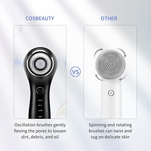COSBEAUTY Sonic Facial Cleansing Brush Face Gentle Exfoliator Deep Cleansing ...