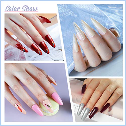 Acrylic Nail Kit 3PCS Acrylic Powder and Liquid Set Acrylic Nail Brush Forms ...
