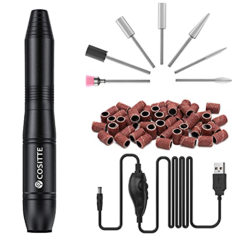 COSITTE Electric Nail Drill, USB Electric Nail Drill Machine for Acrylic Nail...
