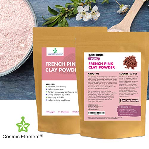 French Pink Montmorrillonite Clay Powder (French Rose Clay), Vegan Food Grade...