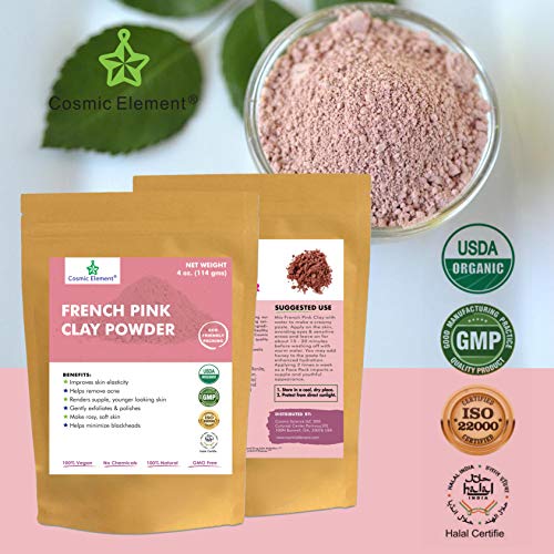 French Pink Montmorrillonite Clay Powder (French Rose Clay), Vegan Food Grade...