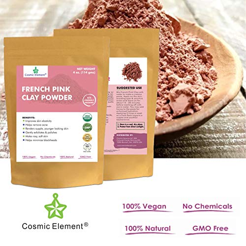 French Pink Montmorrillonite Clay Powder (French Rose Clay), Vegan Food Grade...