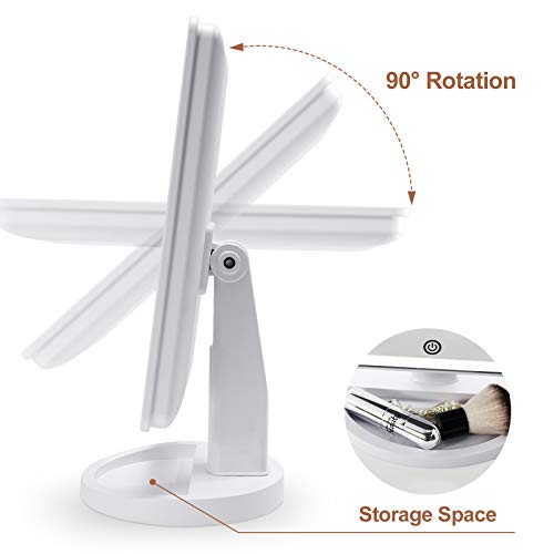 Makeup Vanity Mirror with 3 Color Lighting, COSMIRROR Lighted Makeup Mirror w...