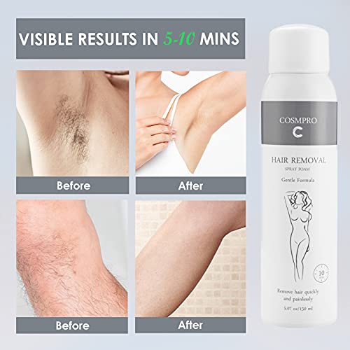 COSMPRO Hair Removal Spray Foam, Hair Removal Cream For Women and Men, Effect...