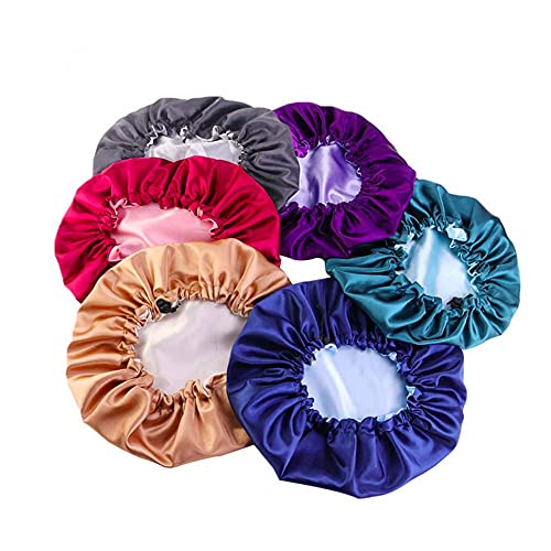 Cospack Satin Bonnet Sleep Bonnet Cap - Extra Large Double Layer Reversible A...