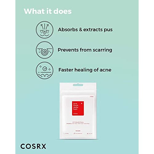 COSRX Acne Pimple Patch (96 counts) Absorbing Hydrocolloid Spot Treatment Fas...