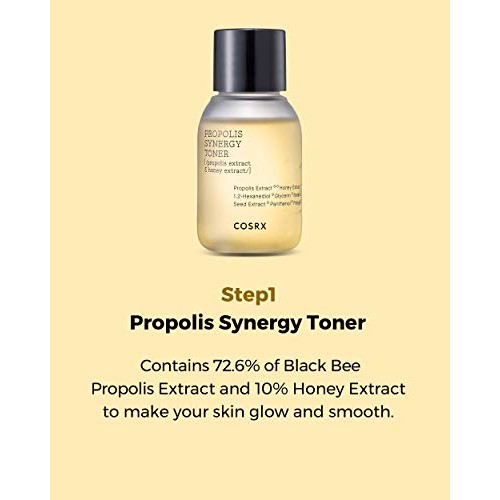COSRX Honey Glow Kit | Propolis Synergy Toner, Ampoule, Cream | Moisturizing,...