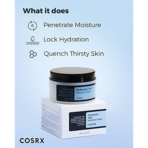 COSRX Hyaluronic Acid Intensive Cream, 3.53 oz / 100g | Wrinkle Cream | Korea...