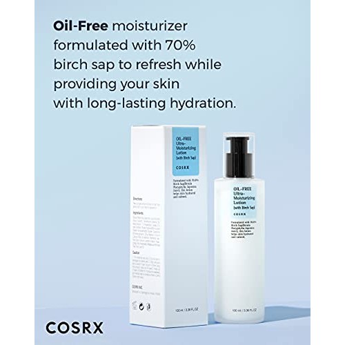 COSRX Oil-Free Ultra-Moisturizing Lotion with Birch Sap, 3.38 fl.oz / 100ml |...