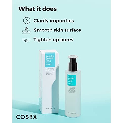 COSRX Two in One Poreless Power Liquid, 100ml / 3.38 fl.oz | Tightening Pores...