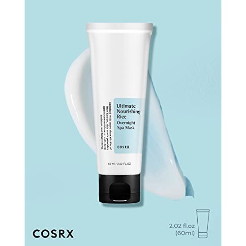 COSRX Ultimate Nourishing Rice Overnight Spa Mask, 60ml / 2.02 fl.oz | Rice E...
