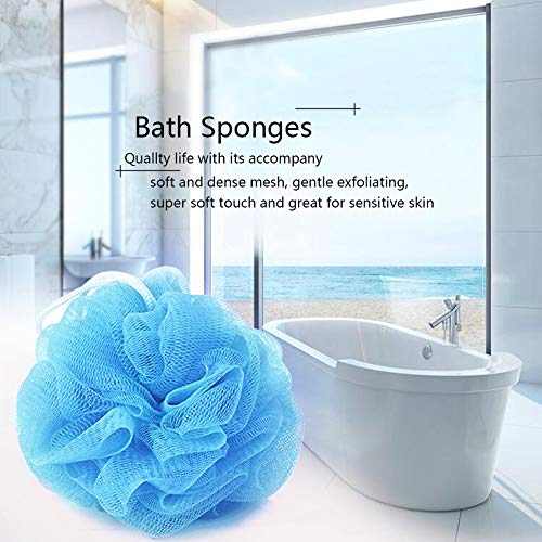 Bath Sponges Bath Loofahs Mesh Pouf Shower Wash Ball Large 5 Packs 60g Each S...